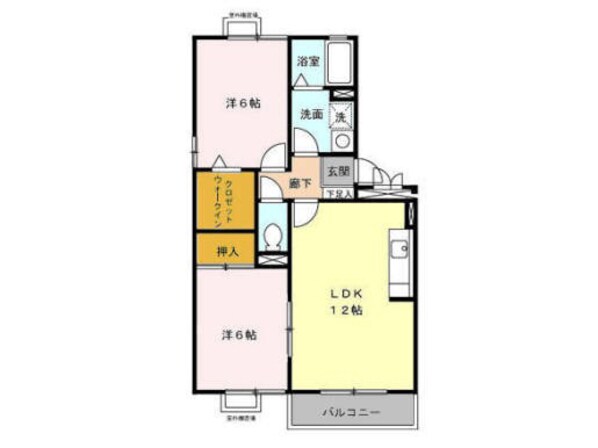 中村公園駅 バス15分  東條バス停下車：停歩6分 2階の物件間取画像